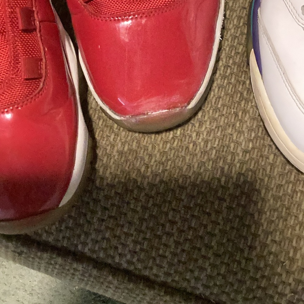 Nike three pairs , size 11, red ones have a little damage to the front.